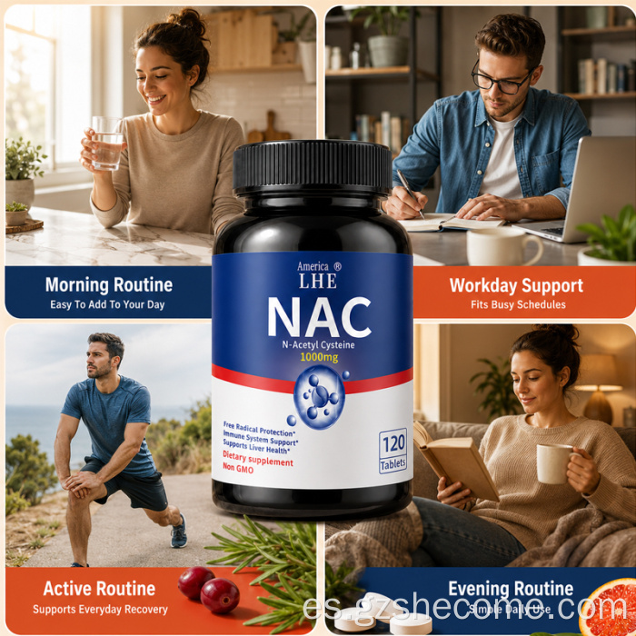 NAC Tabletas Antioxidante Soporte Respiratorio Hígado